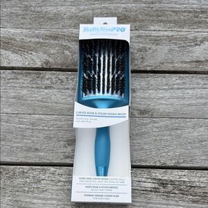 BaBylissPRO Nano Titanium Curved Boar & Nylon Paddle Brush NWT